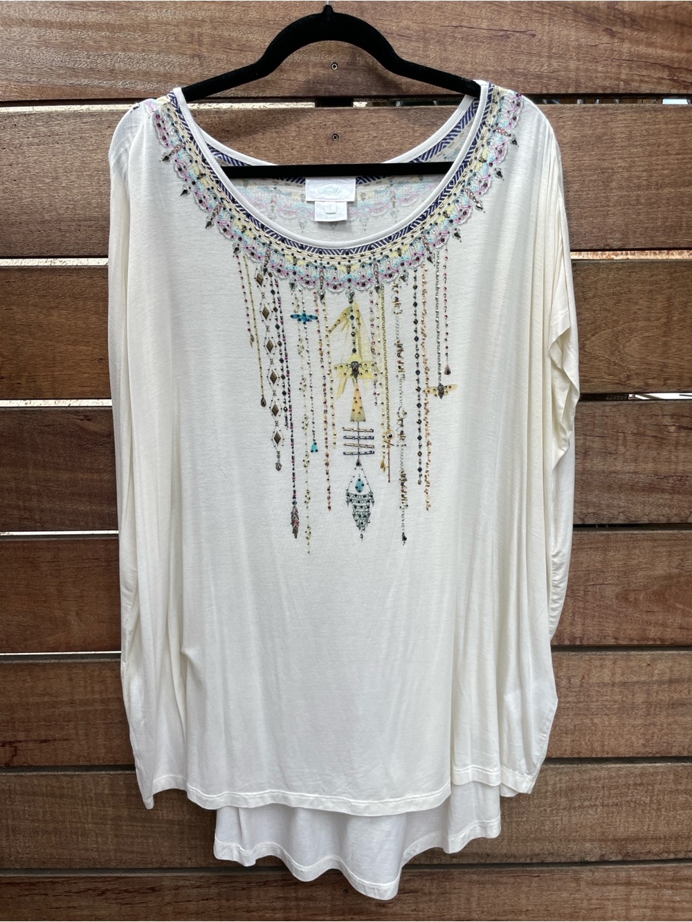 Camilla Franks Wide Neck Tee Shirt, Size L, NWOT